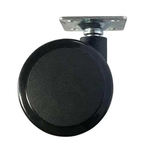 60mm Caster Wheel 77 Lbs - Brake Nylon - PVC - Top Plate Mount