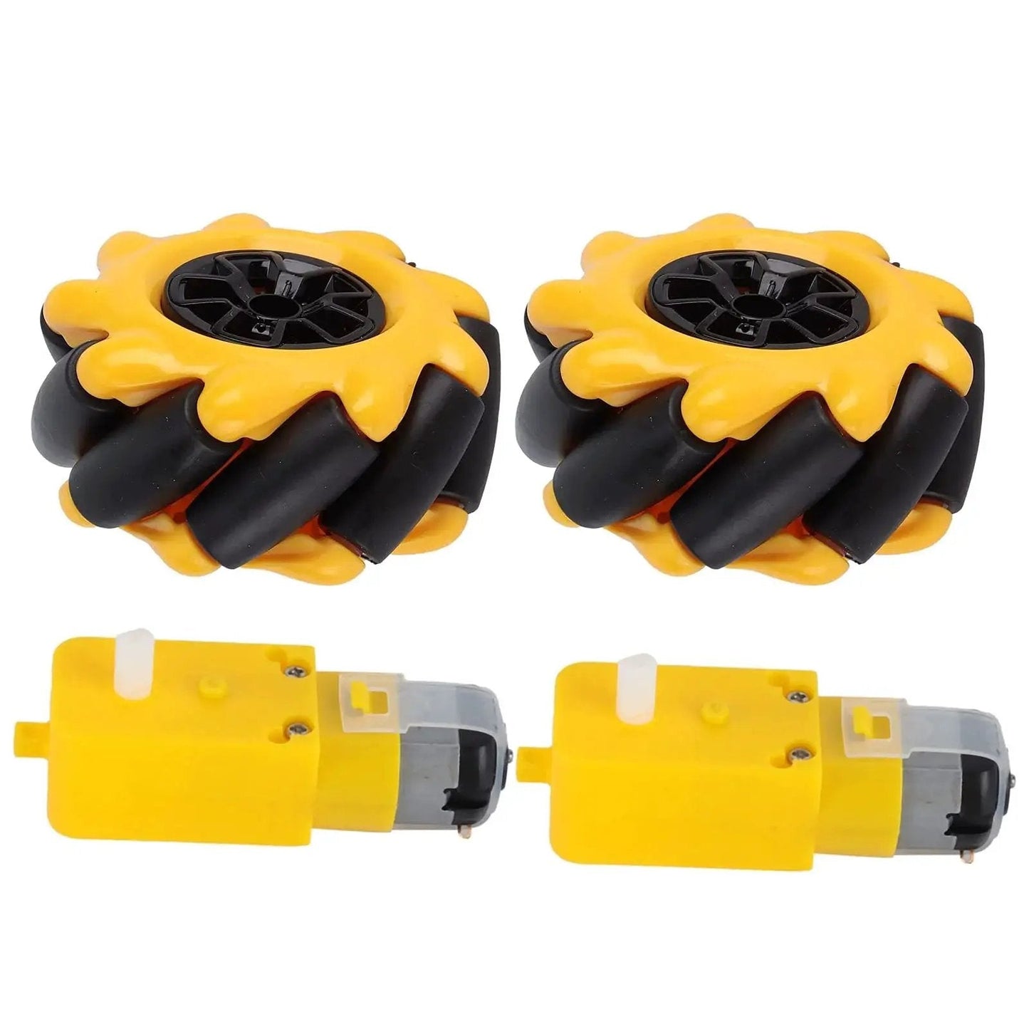 Mecanum Wheel For Geared Motors 60mm Diameter Rubber Coated Omnidirectional Wheels For Robot Cars And DIY Projects
