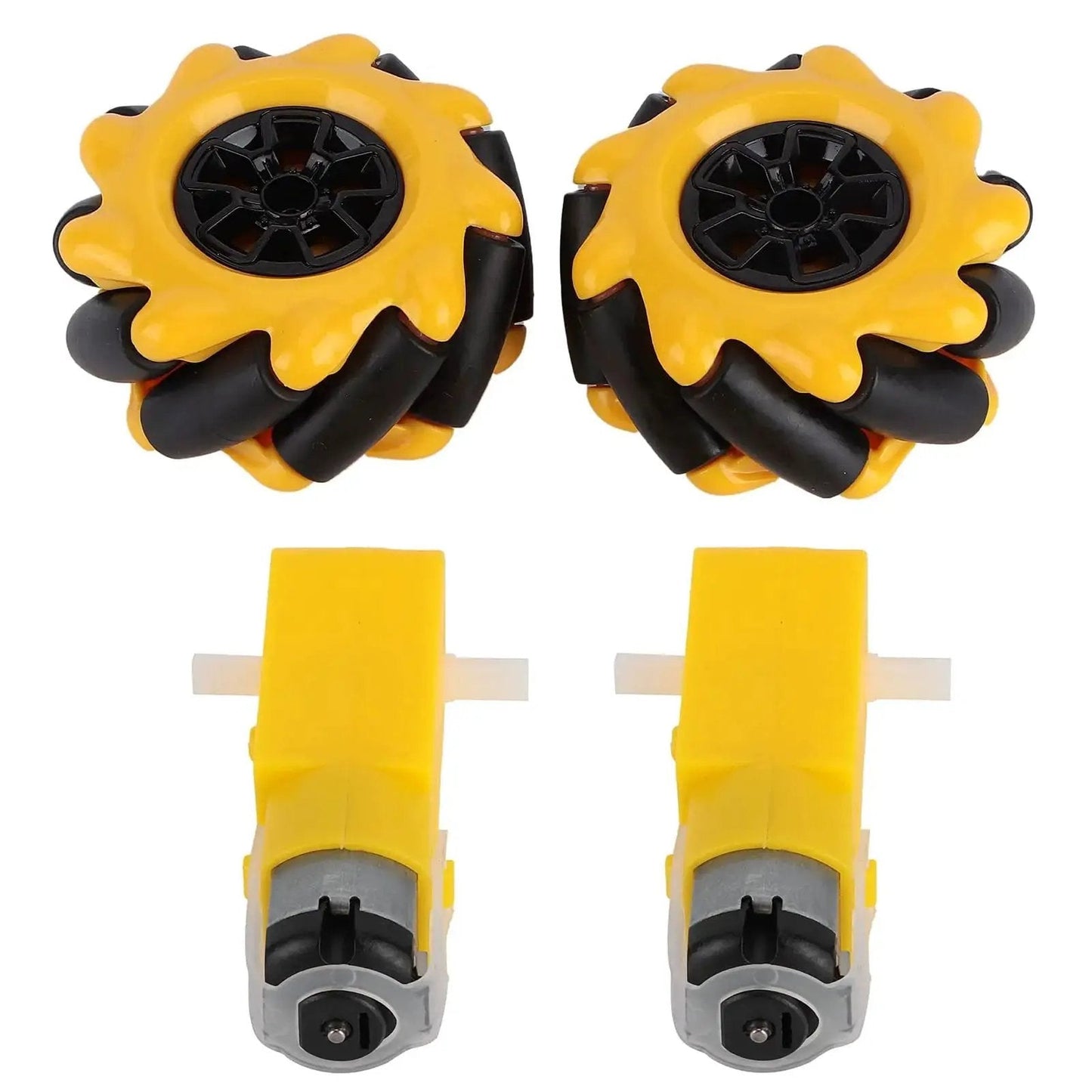 Mecanum Wheel For Geared Motors 60mm Diameter Rubber Coated Omnidirectional Wheels For Robot Cars And DIY Projects kit