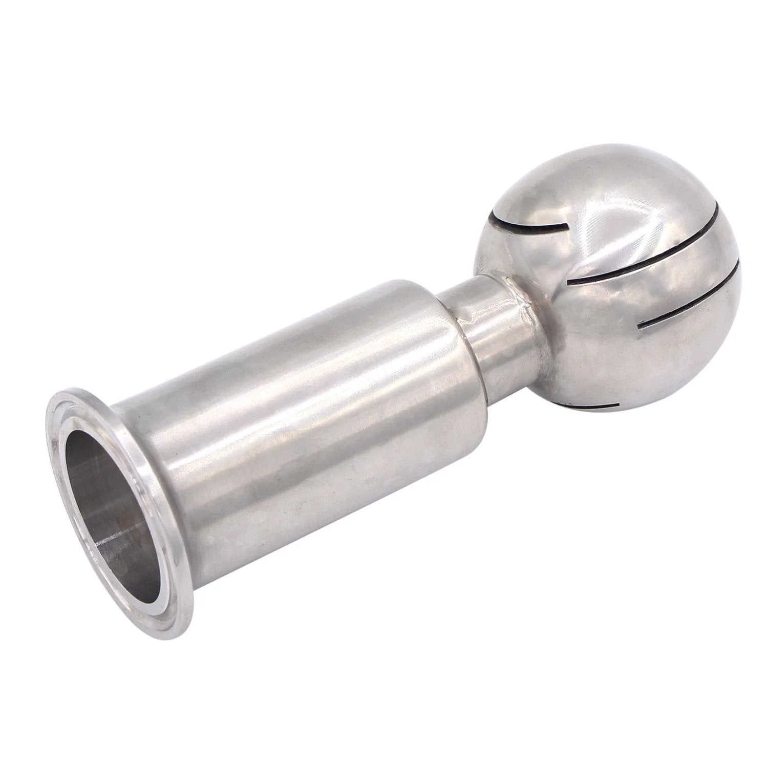 Rotary Spray Ball CIP Tank Cleaner With Clamp Type 360 Degree Spray Pattern And 1.5 Inch Tri Clamp Connection Stainless Steel 304 53 mm Ball