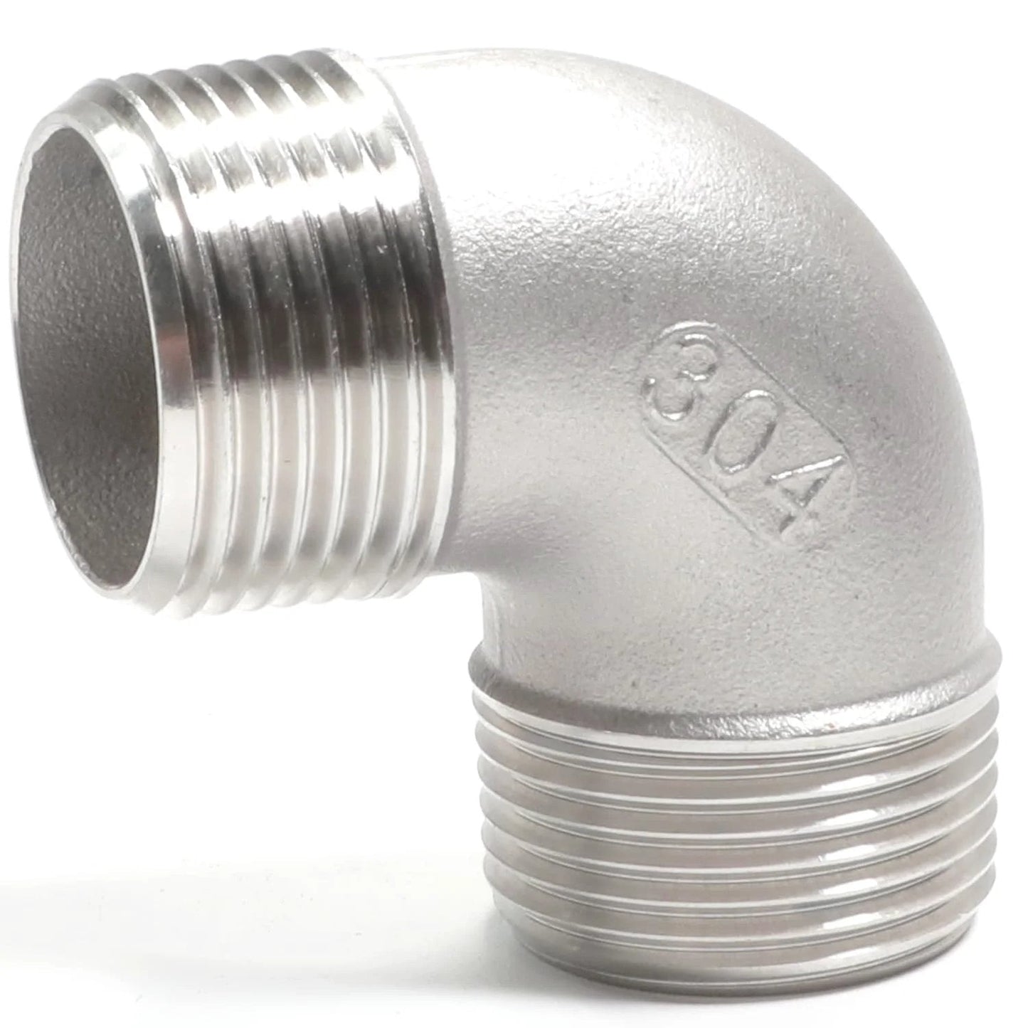 One Pack One Half Inch Stainless Steel 304 90 Degree Street Elbow With Male NPT Threads On Both Ends For Water Gas And Oil Lines Handles Up To 150 PSI High Pressure Durable Plumbing Fittings AGUTEA