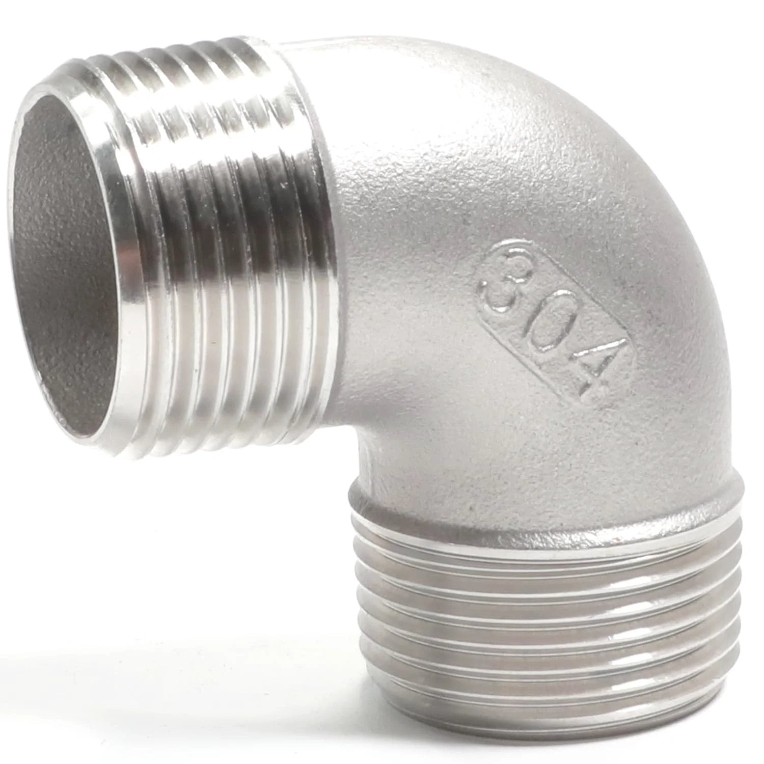One Pack One Half Inch Stainless Steel 304 90 Degree Street Elbow With Male NPT Threads On Both Ends For Water Gas And Oil Lines Handles Up To 150 PSI High Pressure Durable Plumbing Fittings AGUTEA