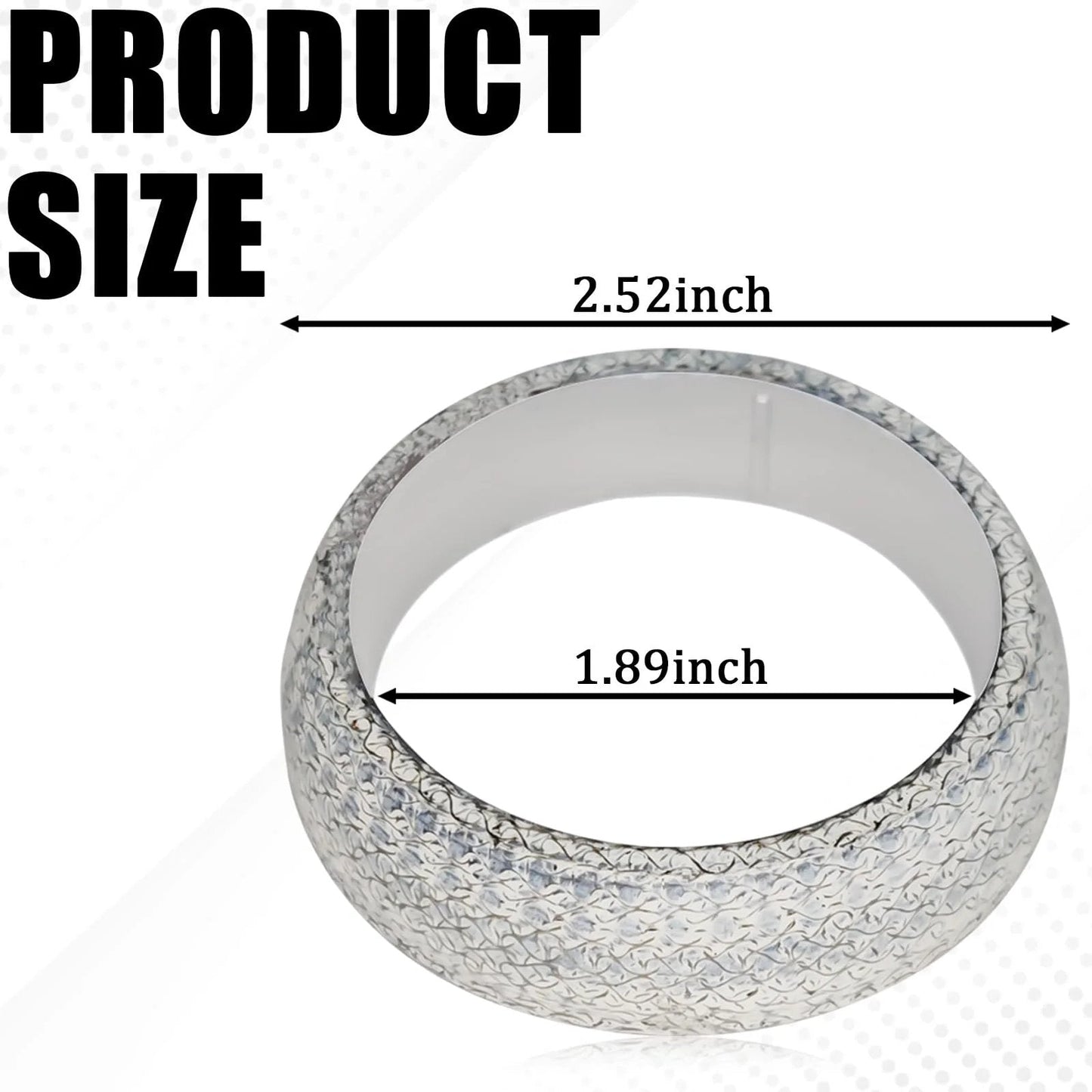 Universal 48mm Graphite Exhaust Flange Gasket Donut Seal for SUV Truck RV High Temperature Muffler Packing Ring Replacement