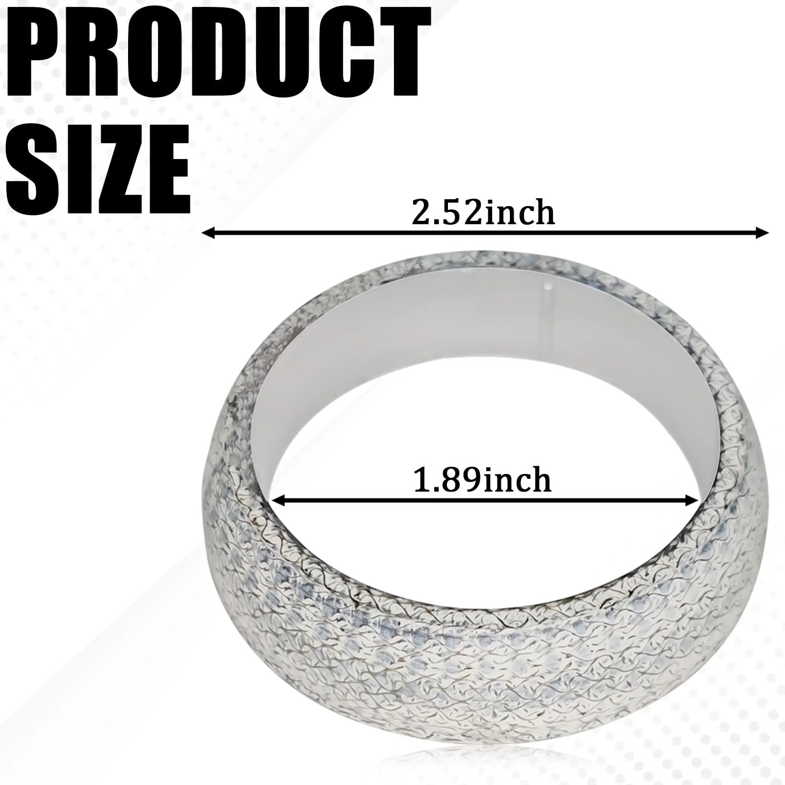 Universal 48mm Graphite Exhaust Flange Gasket Donut Seal for SUV Truck RV High Temperature Muffler Packing Ring Replacement
