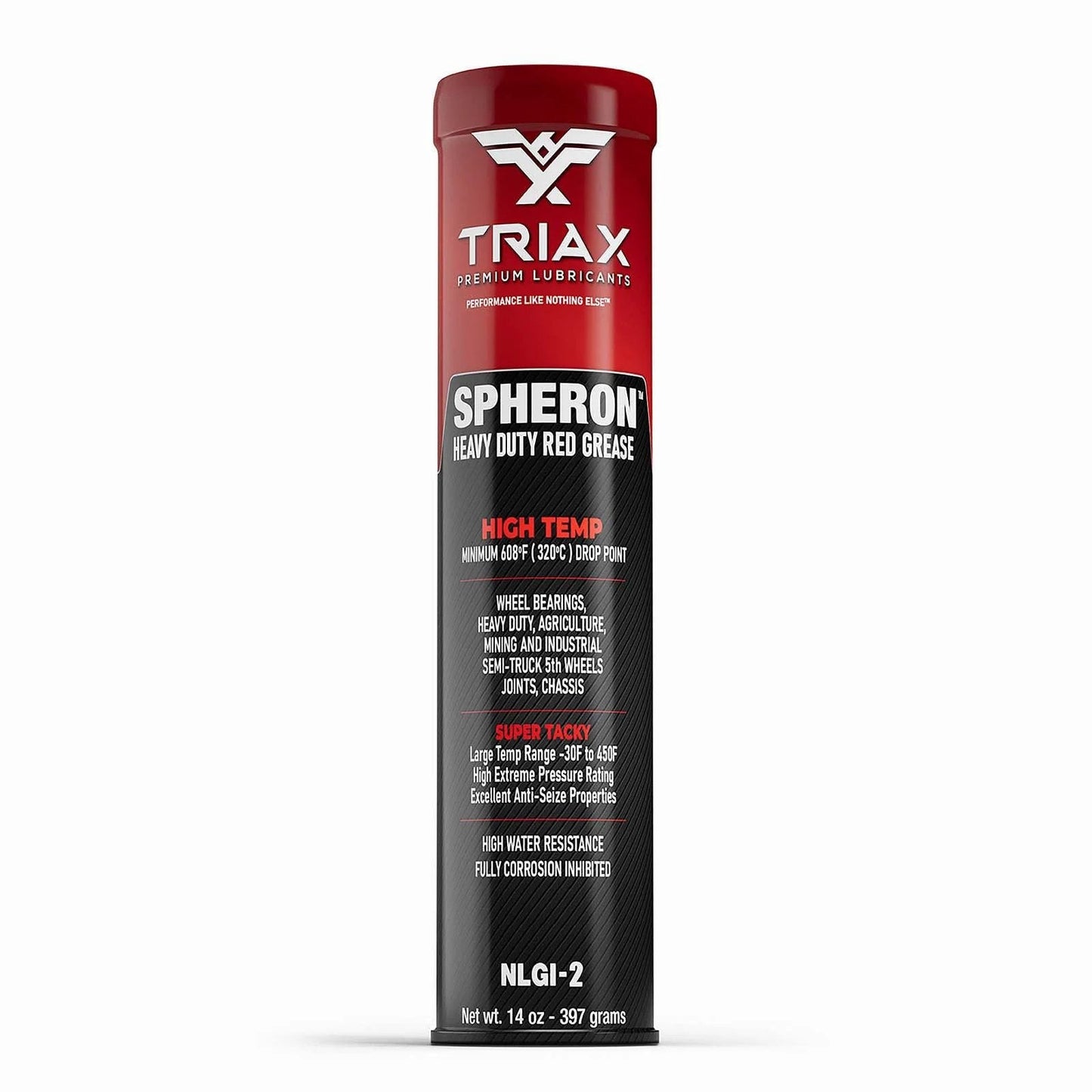 Ultra Tacky Lithium Complex Grease NLGI 2 For High Temperature And Waterproof Performance 14 Oz Tube TriAx Spheron