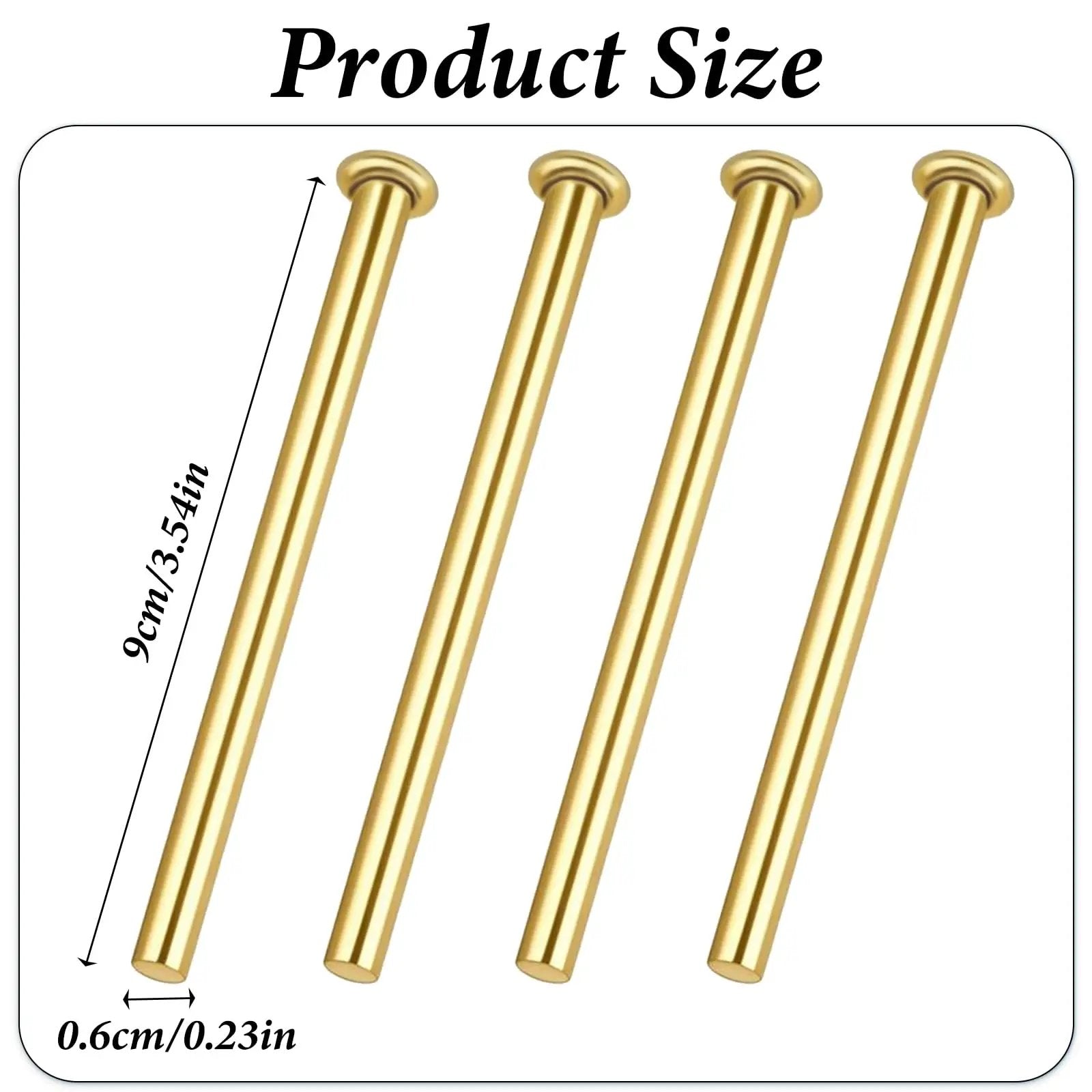 4 Pack 3.5 Inch Door Hinge Pins For Interior Wood Doors Replacement Hinges With Round Corner Design Durable Hinge Pins