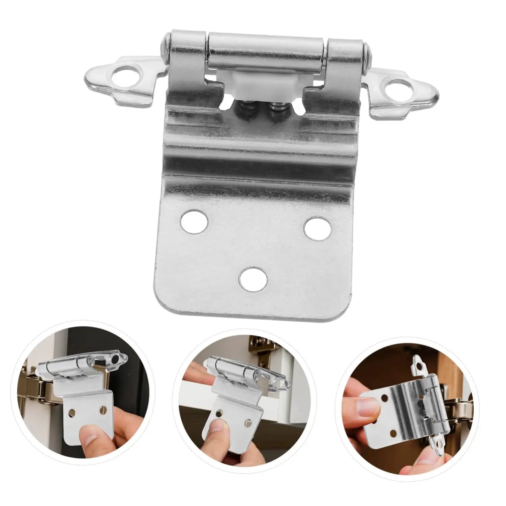 Self Closing Inset Cabinet Hinges Flush Mount Design For Kitchen Bathrooms And Bedroom Cabinets Quiet Close Waterproof Durable Metal Hardware With High Load Bearing Easy Installation And Long Lasting Performance For Cabinet Doors