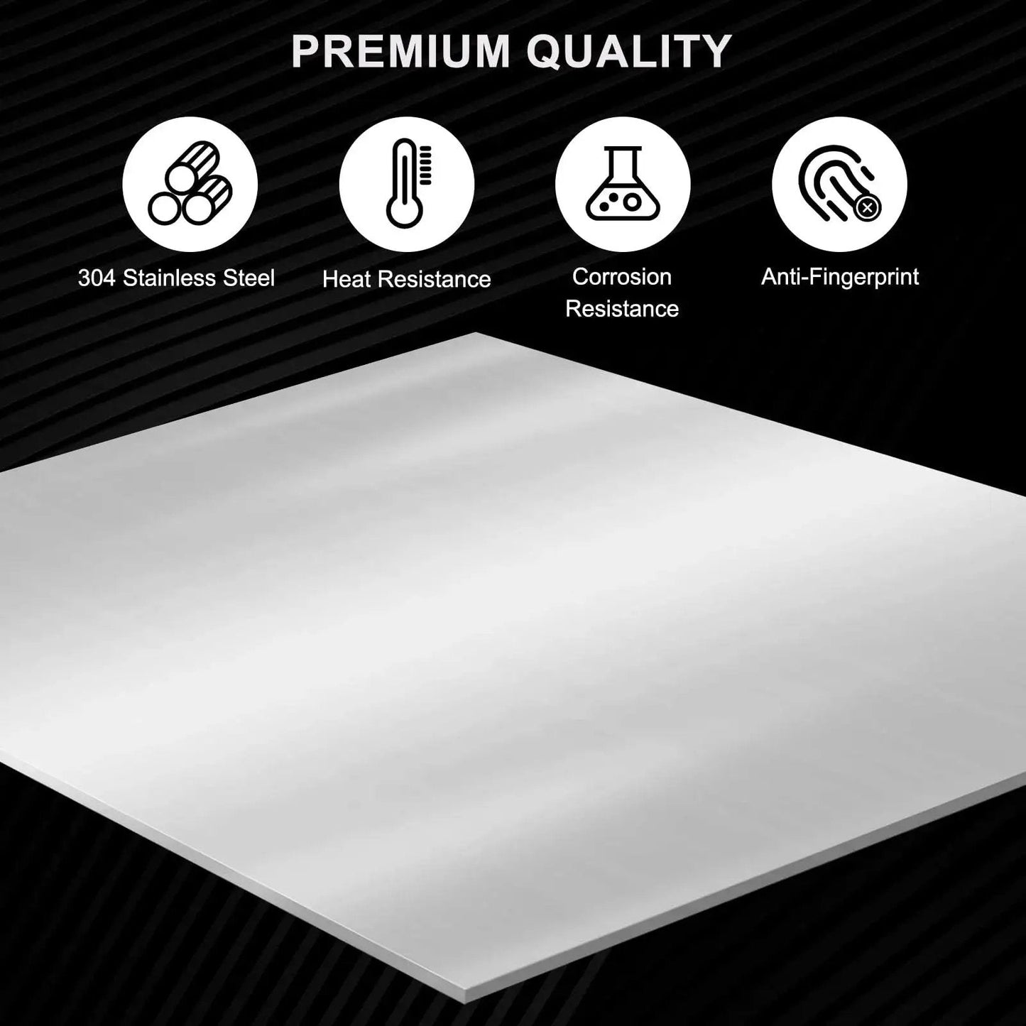 Top Notch 304 Stainless Steel Sheets 12 X 8 X 0.024 Inch 0.6mm Thick Shim Plates showing premium quality and features