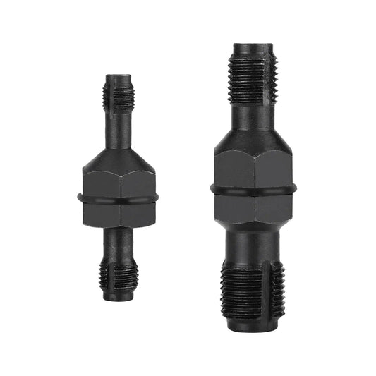 Dual Size Spark Plug Thread Chaser Tool For M10 1.0, M12 1.25, M14 1.5, M18 1.5 Threads With A 13 Sixteenth Inch Hex Head Black Steel