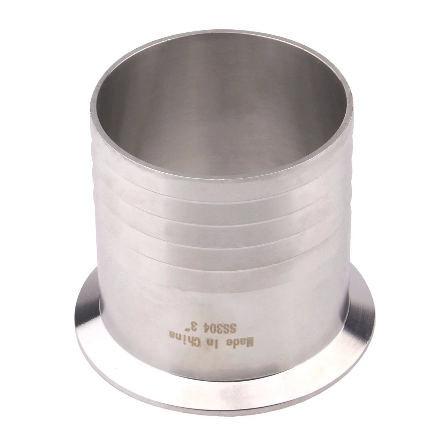 Three Inch Tri Clamp To Three Inch Hose Barbed Adapter SUS304 Stainless Sanitary Hose Pipe Fitting For Rubber Hoses And TPU Or Plastic Hoses With Barbed Ends For Tight Seal DERNORD