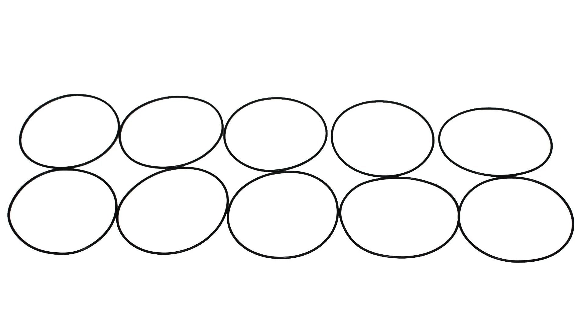 O Ring Buna Nitrile 70 Durometer Standard Size ORBN036x10 Pack Of Ten Two And Three Eighths Inch ID Two And A Half Inch OD