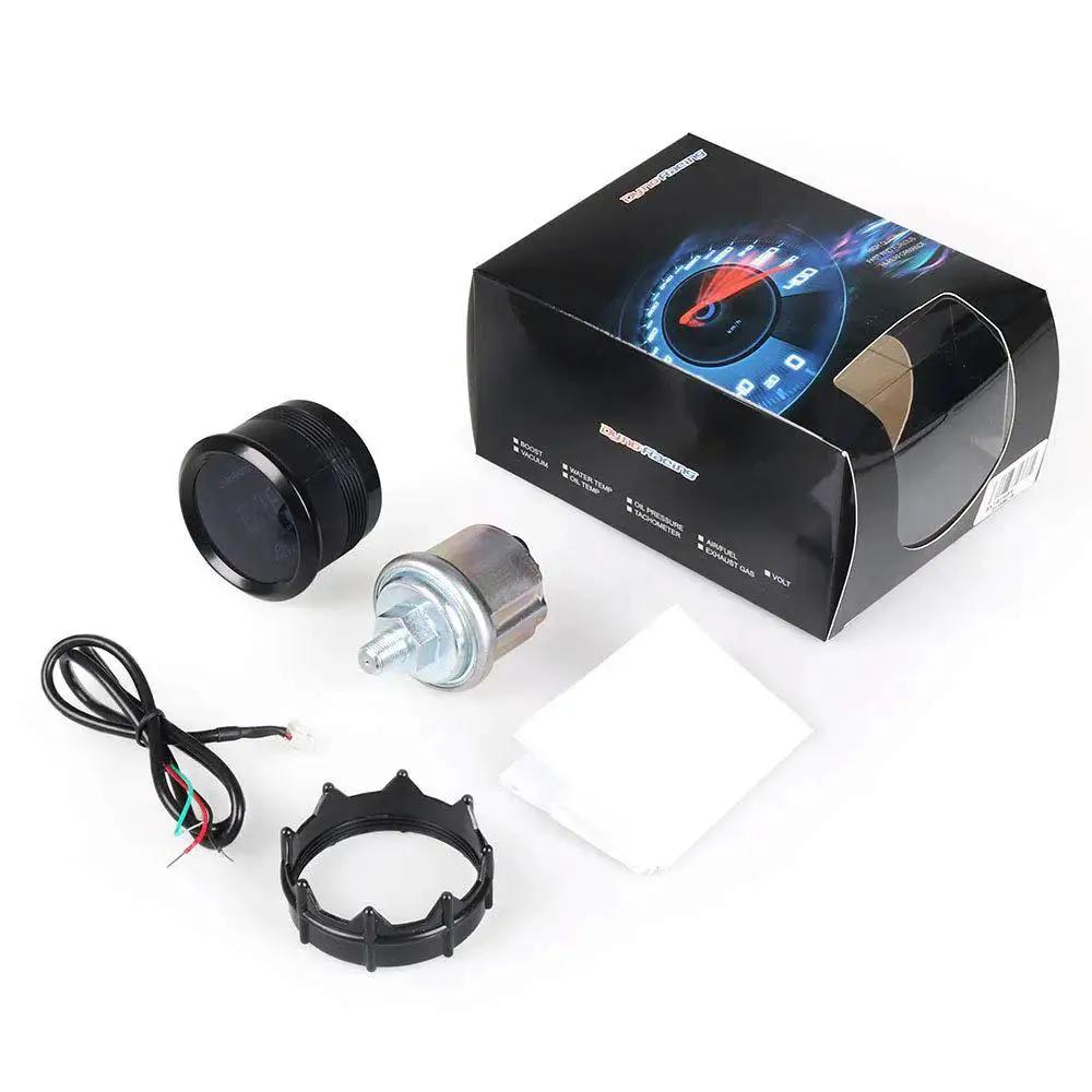 Unboxed Digital 52mm Oil Pressure Gauge 0 to 150 PSI for Car Dash 12V DC with Black Housing and Blue LED Display Components