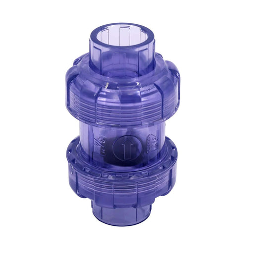 3/4 Inch UPVC True Union Swing Check Valve No Spring for Backflow Prevention, Full Port Slip Swing Valve with SCH80 Body, Easily Disassemblable for Cleaning, Ideal for Pool, Plumbing, and Irrigation