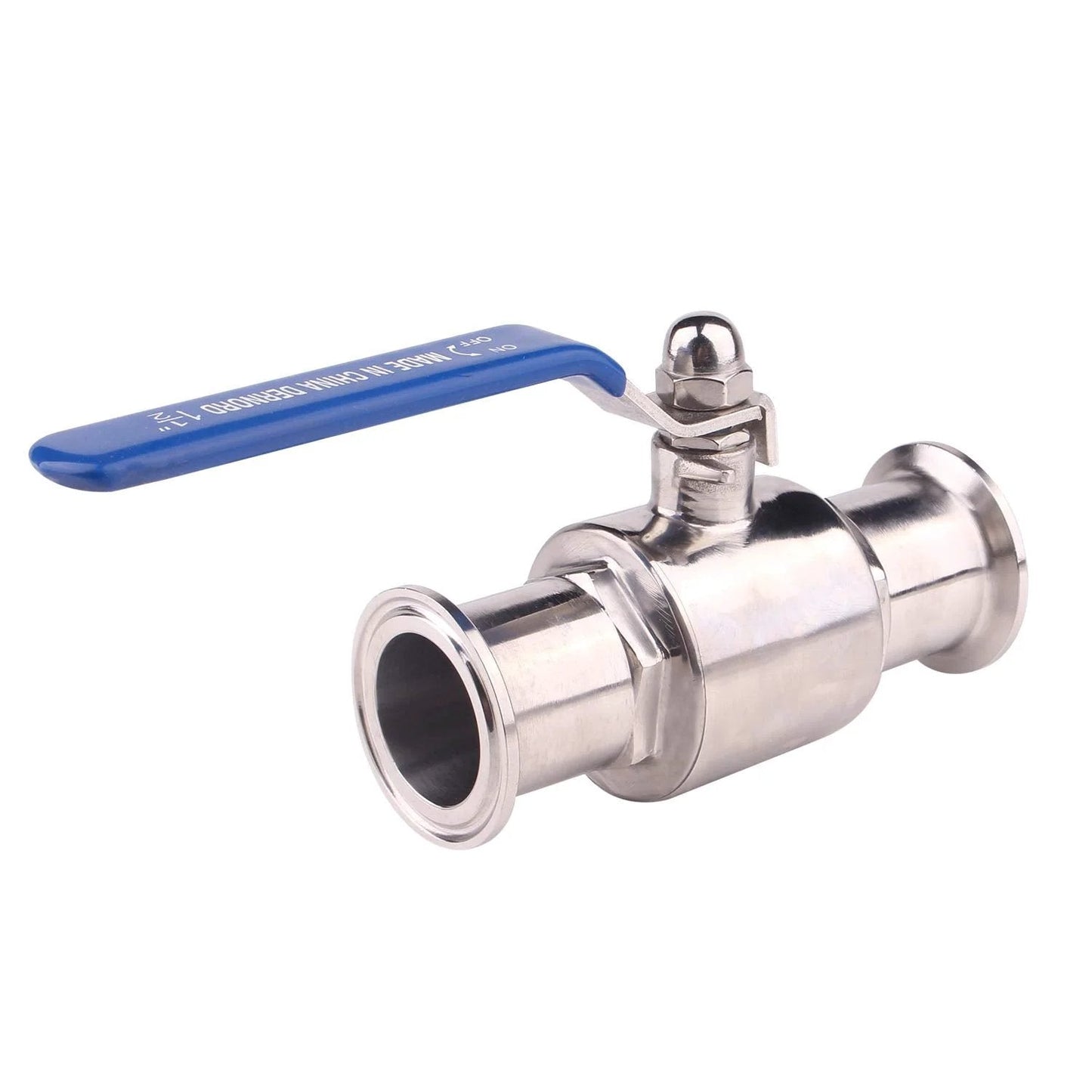 1.5 Inch Tri Clamp Ball Valve Stainless Steel 304 PTFE Lined, Sanitary Connection, Tube OD 1.5 Inch, side view