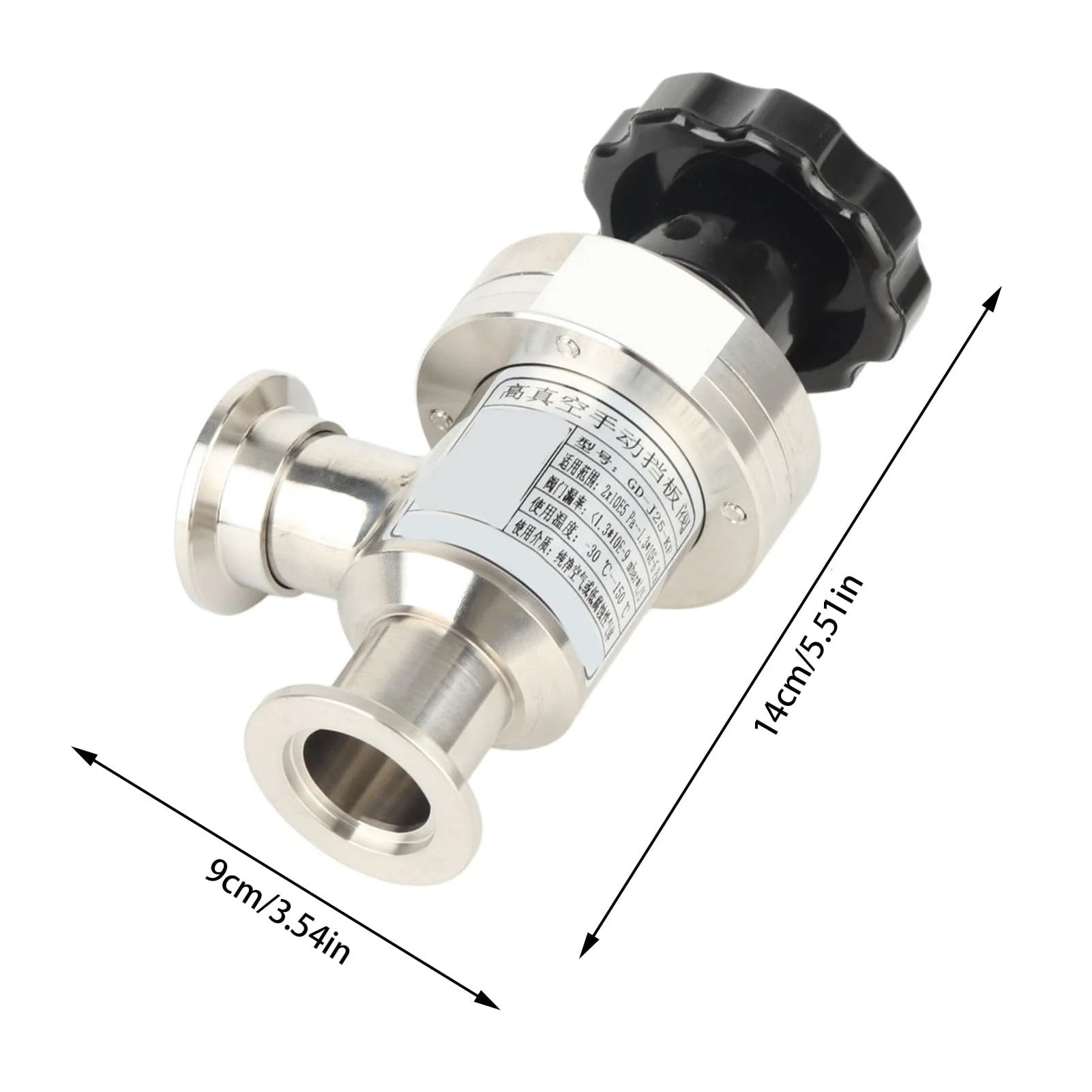 KF25 High Vacuum Manual Right Angle Bellows Isolation Valve In 304 Stainless Steel Pro Grade Build With Welded Bellows And Seat