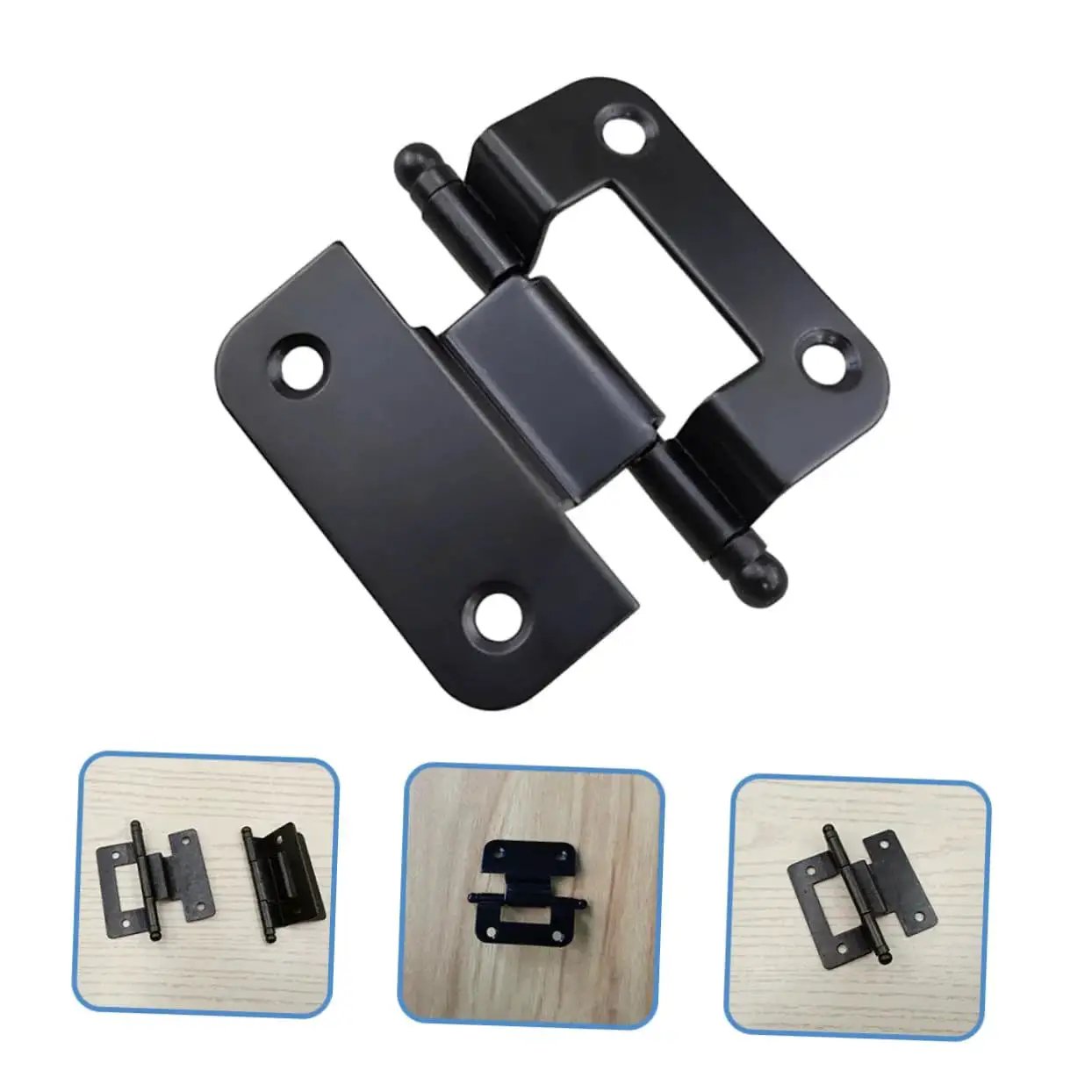 Heavy Duty Self Closing Kitchen Cabinet Hinges For Furniture Doors Built Tough Durable Iron Cupboard Hinges With Smooth Finish Easy Installation High Load Bearing Capacity For Kitchen And Bathroom 10 Pack shown in various views