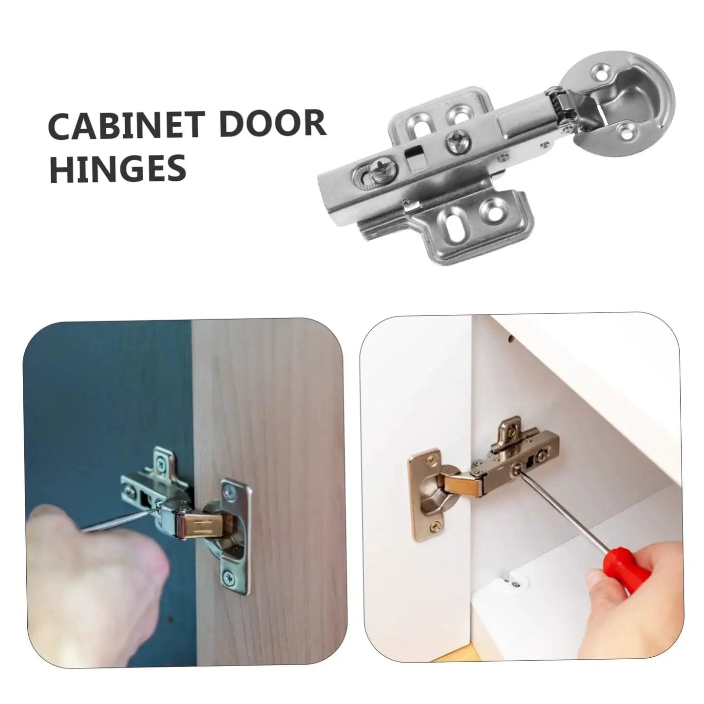 Stainless Steel Cabinet Door Hinges With Hydraulic Buffer Soft Close For Kitchen Cabinets Heavy Duty 2 Pack installation view