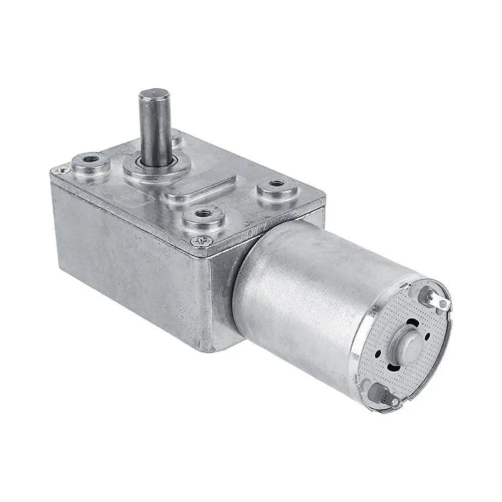 Reversible Worm Gear DC 12V Drive Motor With Self Locking Reduction, great for windows and door openers, 40 RPM high torque gearbox.