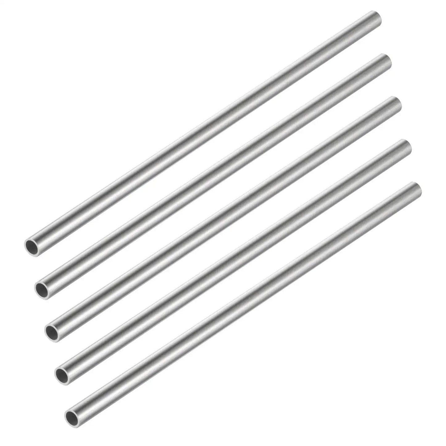Five Piece 304 Stainless Steel Round Capillary Tubing Set 9 Mm Outer Diameter By 7 Mm Inner Diameter 30 Cm Length Smooth Finish For Precision