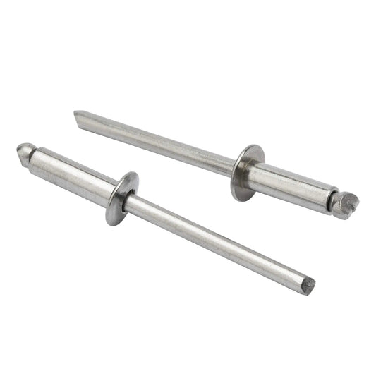 Stainless Steel Blind Rivets 3/16 x 1/2 Inch 4.8 x 12.7 Mm, 100-Pack Pop Rivets For Heavy Duty Auto Marine DIY Projects, Tough As Nails Corrosion And Acid Resistant Fastening By ISPINNER
