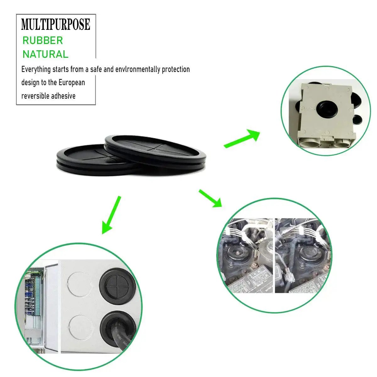 Rubber Grommets For Wiring One And Quarter Inch Hole Double Sided Plugs For Firewall And Automotive Use Cut To Size Grommets