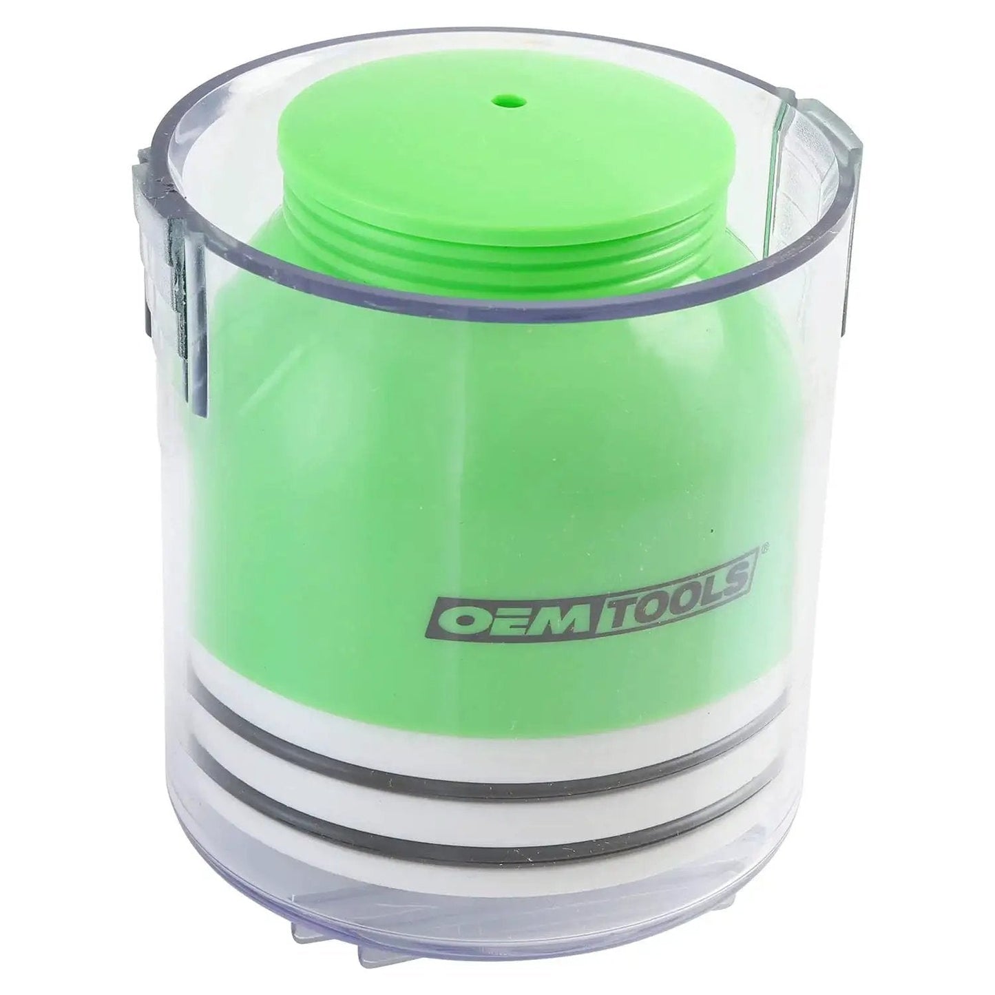 Bearing Packer For Wheel Bearings Up To Three And A Half Inch Diameter With Transparent Grease Cup, compact mess-free tool.