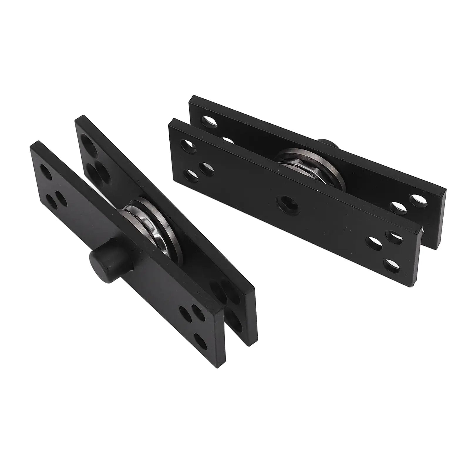 Pivot Hinge For Hidden Doors And Bookcases, 360 Degree Rotation, Heavy Duty Stainless Steel Concealed Door Hinge in black finish.