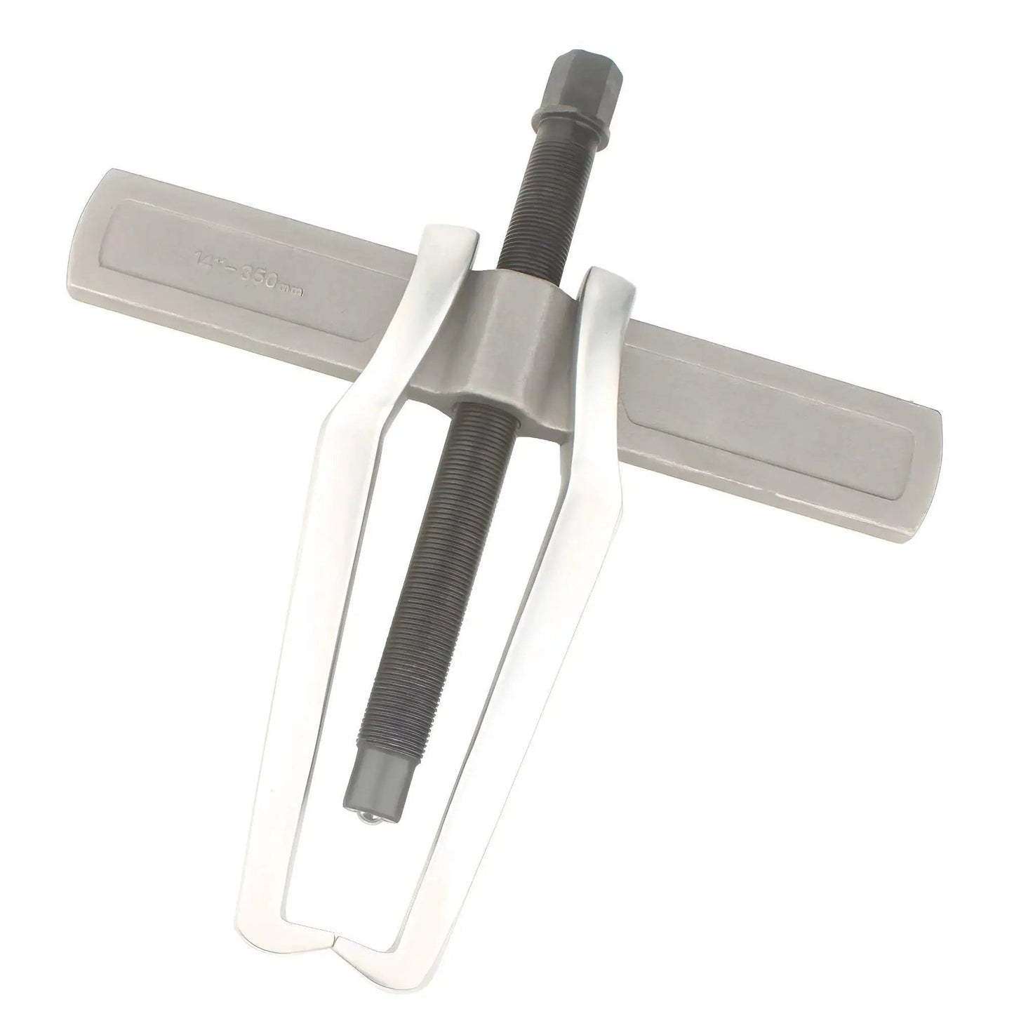 14 Inch Two Jaw Gear Puller for External and Internal Bearing Removal, heavy duty chrome vanadium steel, adjustable clamp depth and grip