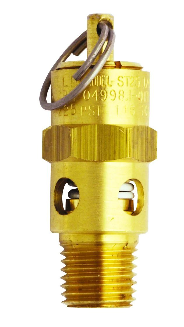 One Quarter Inch MNPT ASME Safety Valve With 70 PSI Pop Off Pressure And 70 SCFM Air Flow For Air Compressors Industrial Pneumatic Systems And Your Go To DIY Workshops Milton Made In USA