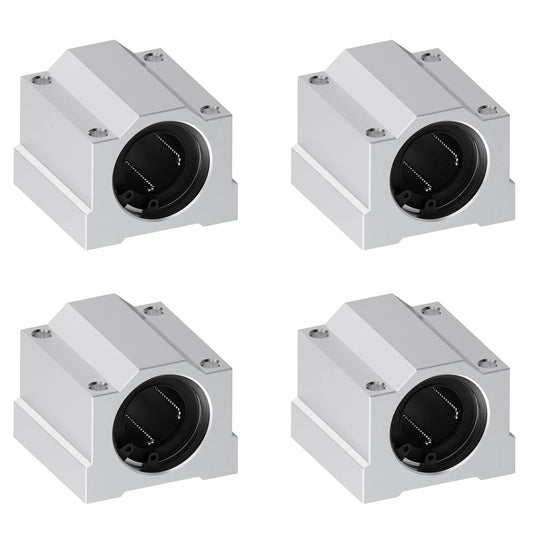 4 Pack SCS8UU Linear Ball Bearings 8mm ID By 30mm Length Aluminum Slide Block With Double Seal For 3D Printers And CNC Machines Smooth Glide High Hardness Bearing Steel Durable Linear Motion Bearings