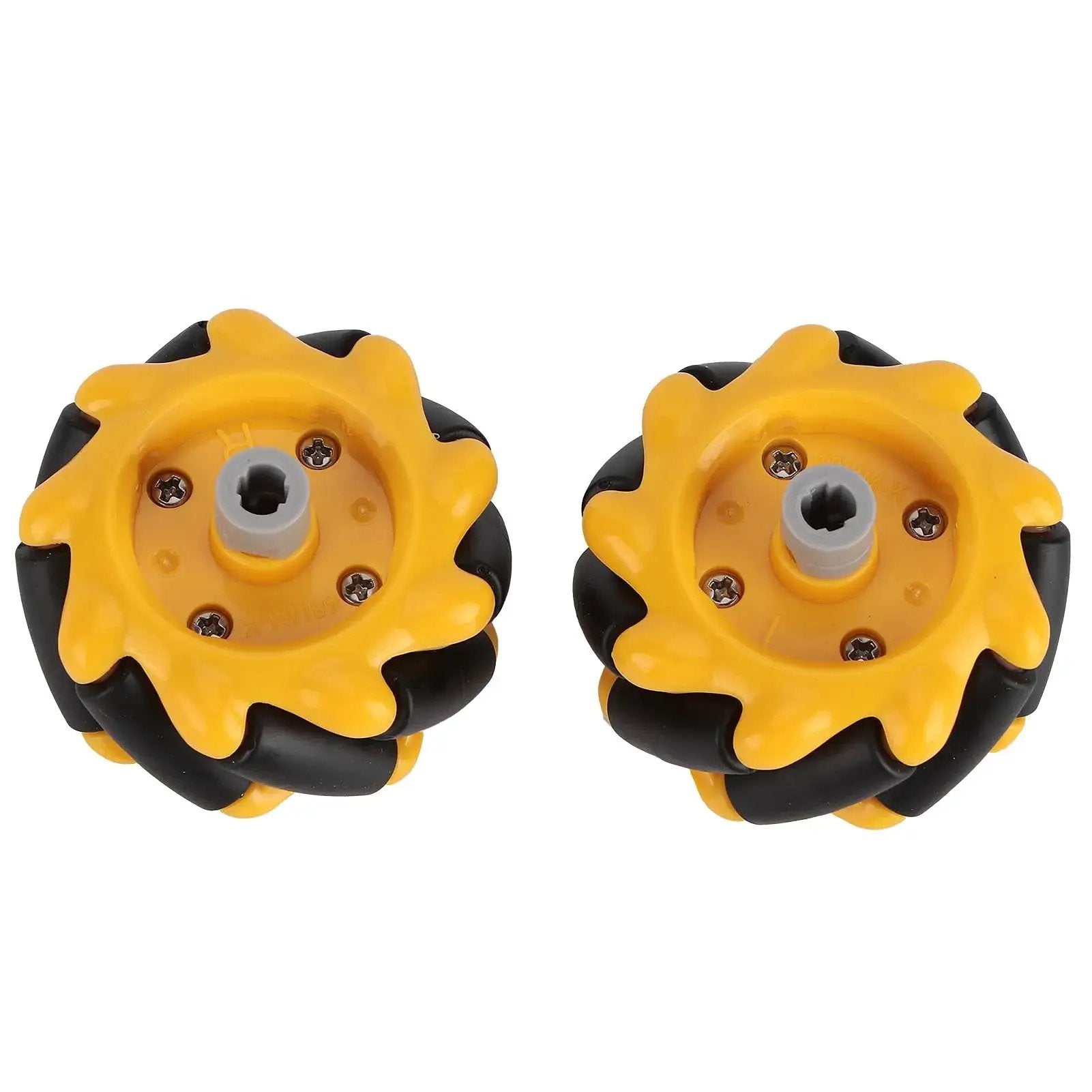 Omni Mecanum Wheel Set For Geared Motors 48mm DIY Robot Car Parts Left And Right Wheel Set With Rubber Coating