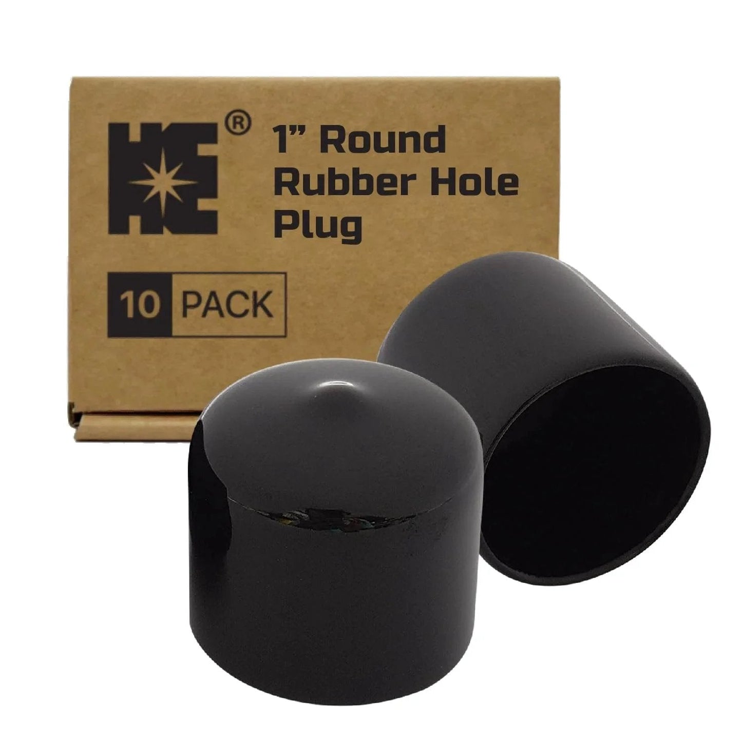 1 Inch Round Rubber Hole Plugs End Caps For Metal Tubing Fences And Furniture Legs Durable Black Floor Protection