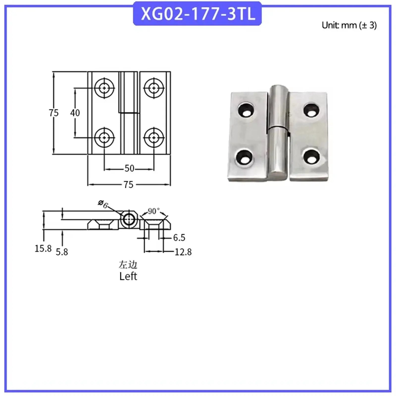 Beefed Up Heavy Duty Gate Hinge Made From 304 Stainless Steel For Industrial Equipment With High Load Bearing Capacity And Durable Mounting 1 Piece