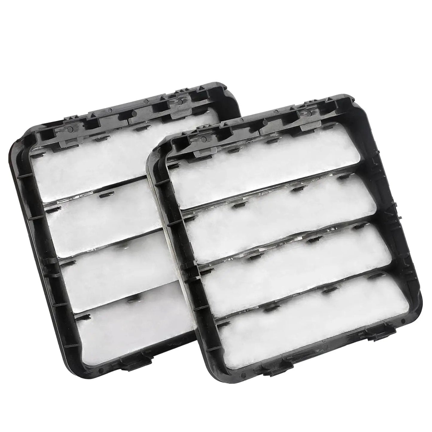 Body Side Cabin Vent Exhauster for Ram 1500 2500 3500 and Wrangler, 2-Pack, black plastic material front view