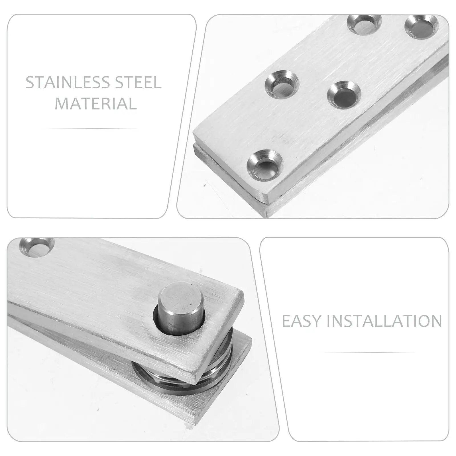 Heavy Duty Hidden Door Pivot Hinge 360 Degree Concealed Shaft Stainless Steel For Wooden Doors Sturdy Load Bearing Pivot Hardware Kit For Secret Bookcase And Cabinet