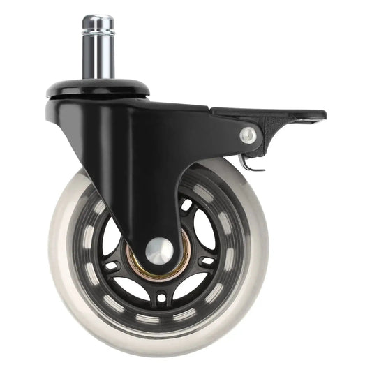 3 Inch Swivel Caster Wheel With Brake Replacement For Pellet Grills HDW302 Universal Compatibility Side View