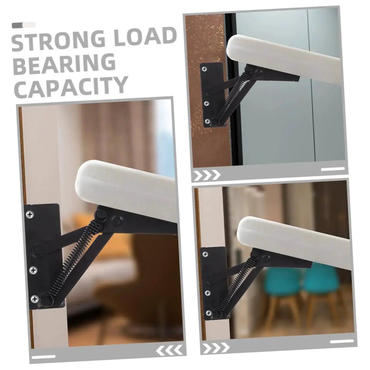 Heavy Duty 2 Pack Folding Hinge Lifting Brackets For Sofas, Beds, And Cabinet Doors With High Load Capacity Foldable Design, No Fuss Easy Install Durable Cold Rolled Steel Versatile Furniture Hardware Built For Daily Use By JECOMPRIS installed in cabinet door