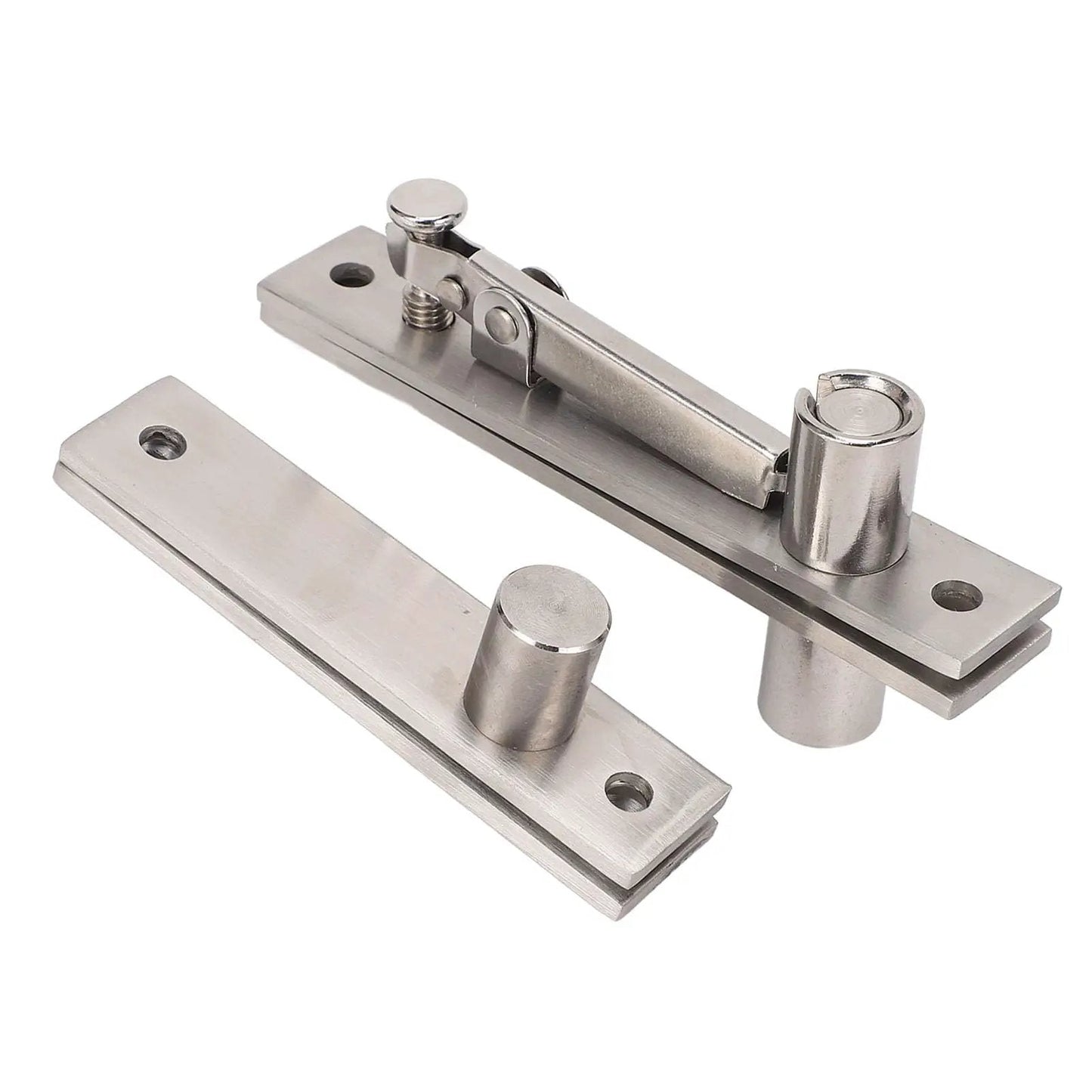 Beefy Heavy Duty Pivot Hinge With 300 Lbs Load Bearing And 360 Degree Rotation Concealed Door Hinge For Secret Door Or Hidden Bookcase Made From Stainless Steel WALFRONT, stainless steel construction