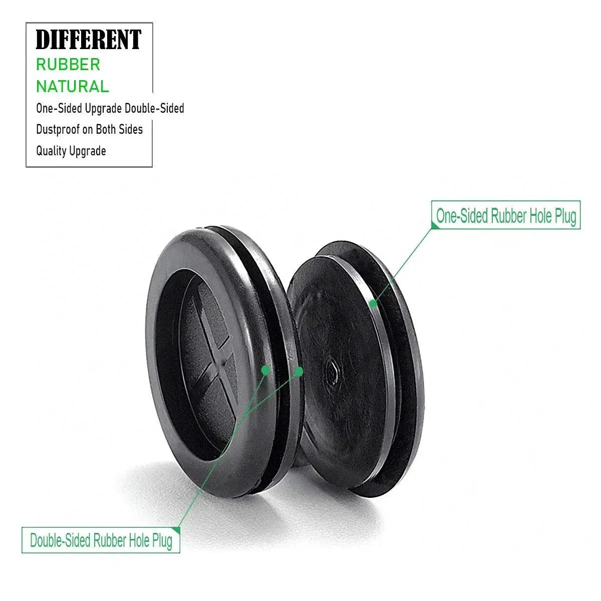 Rubber Grommets For Wiring One And Quarter Inch Hole Double Sided Plugs For Firewall And Automotive Use, black rubber grommet