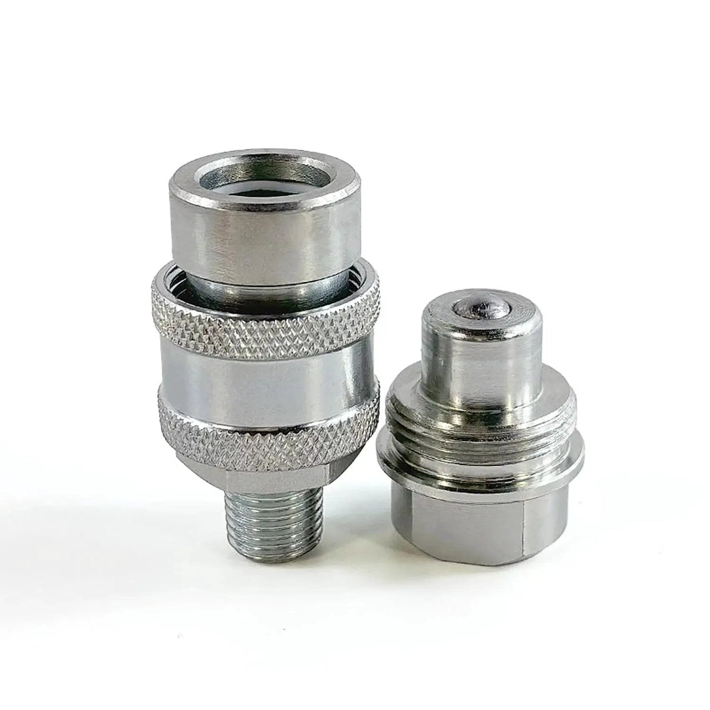 Pro Grade One Quarter Inch NPT High Pressure Hydraulic Quick Coupler Set For Ten Thousand PSI Systems With Ball Valve ISO 14540