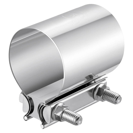 Two Point Five Inch Exhaust Clamp For Pipes Mufflers And Catalytic Converters Stainless Steel 304 Heavy Duty Butt Joint Band Clamp