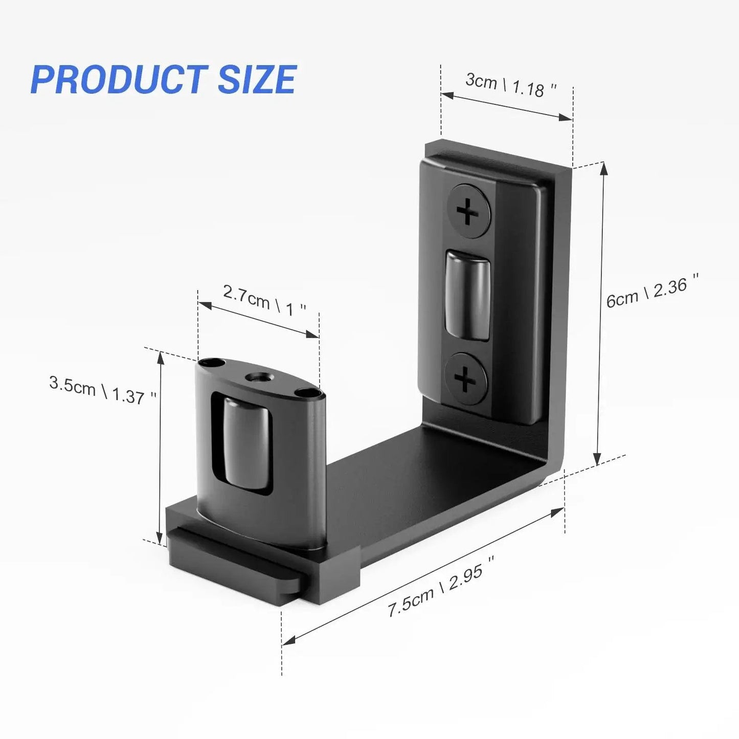 Sliding Barn Door Bottom Floor Guide With Adjustable U Shaped Flat Bottom For Quiet Smooth Operation Wall Mounted Black Finish