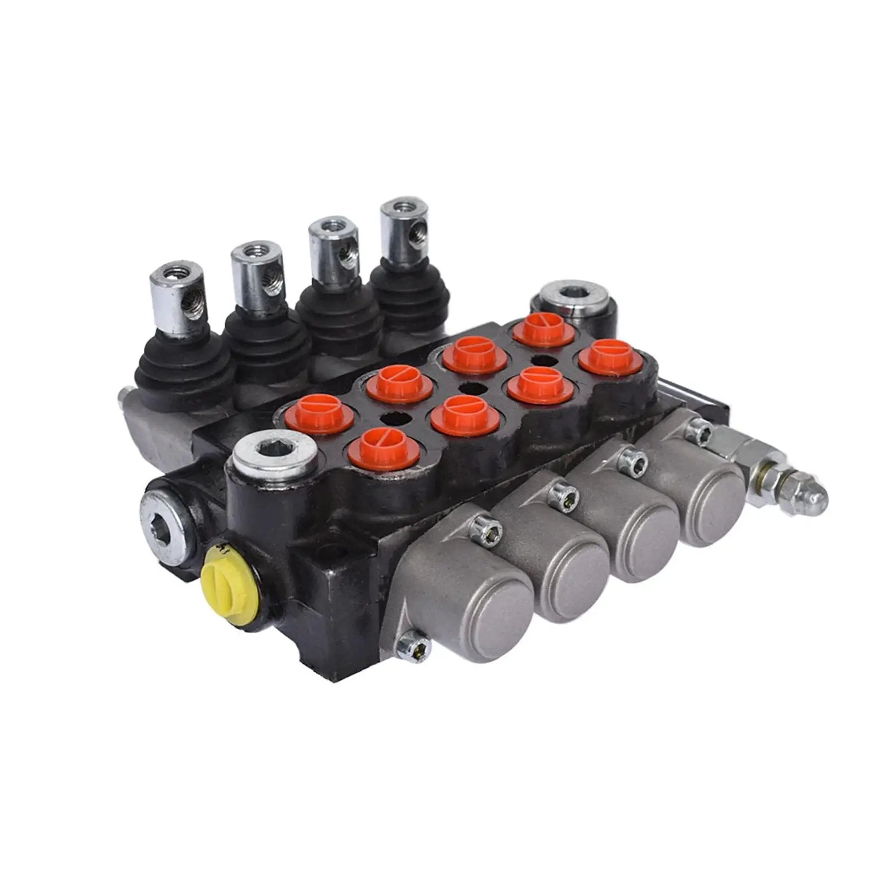 High Efficiency Hydraulic Directional Control Valve Double Acting With Spring Return for heavy duty projects, side view