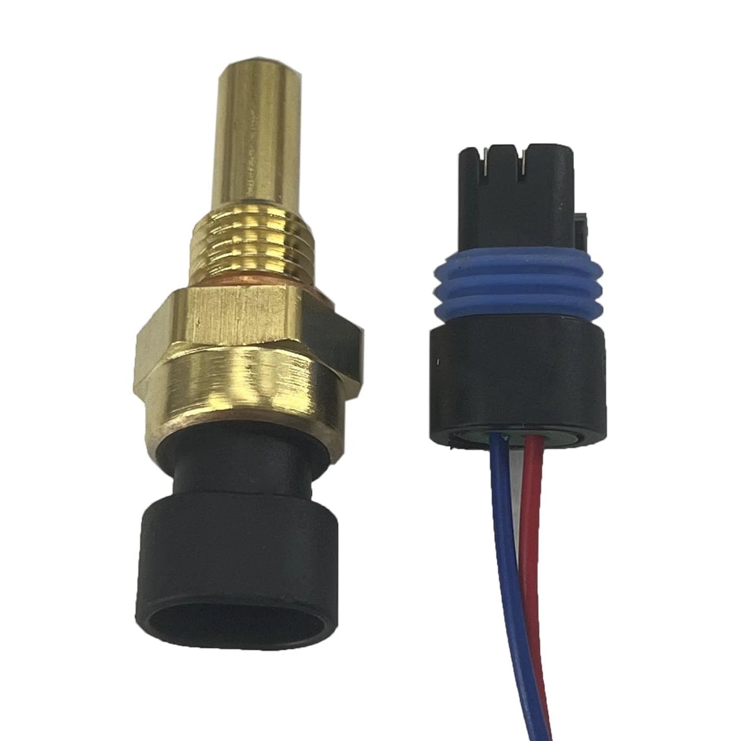 Engine Coolant Temperature Sensor With Pigtail Connector For LaCrosse Impala Silverado Suburban Trailblazer Yukon Savana Saturn Vue And More By WEITARI replacement part, shown from the front.