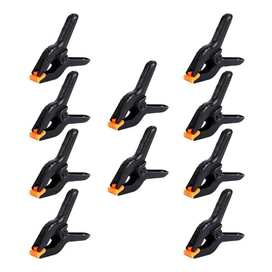 Ten Pack Heavy Duty 4.5 Inch Plastic Spring Clamps For Crafts Backdrops Photography And Home Improvement Projects Durable Nylon Construction
