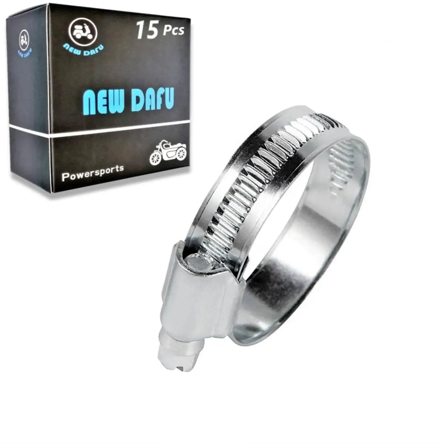 Pro Grade Heavy Duty High Pressure Hose Clamps 15 Pack 5/9 To 1-1/10 Inch Adjustable Worm Gear Drive 304 Stainless Steel Band For Fuel Injection Gas Lines Plumbing And Automotive Applications DAFU