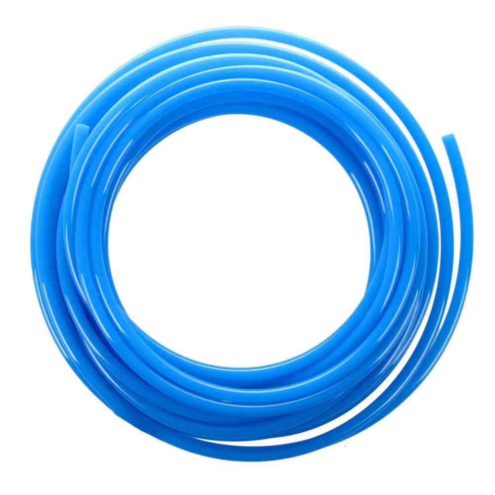 Pneumatic Polyurethane Tubing Three Eighths Inch Outer Diameter Blue Air Hose for Water and Fluid Transfer Ten Meter Length