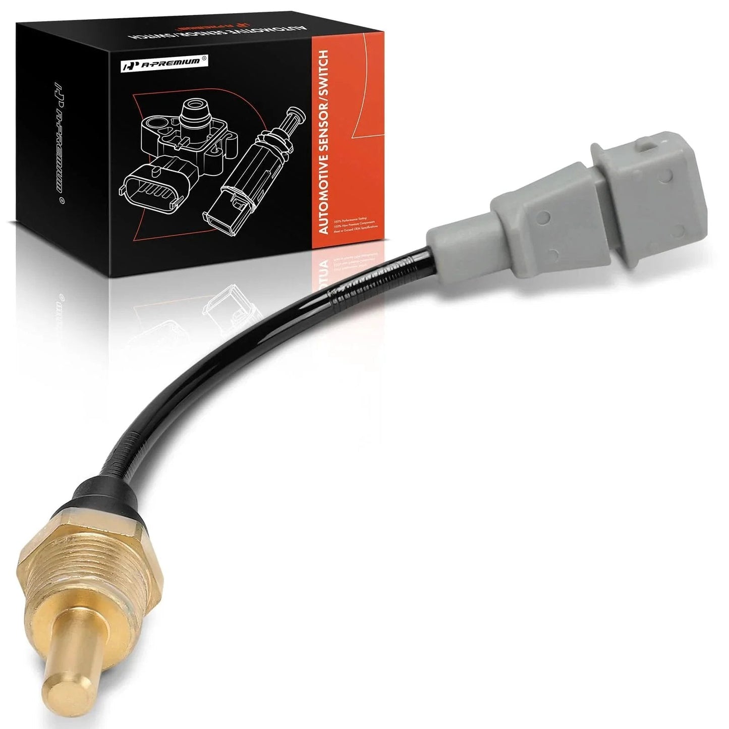 Premium 2-Pin Engine Coolant Temperature Sensor for Hyundai Elantra 2007-2012 and Kia models with original packaging