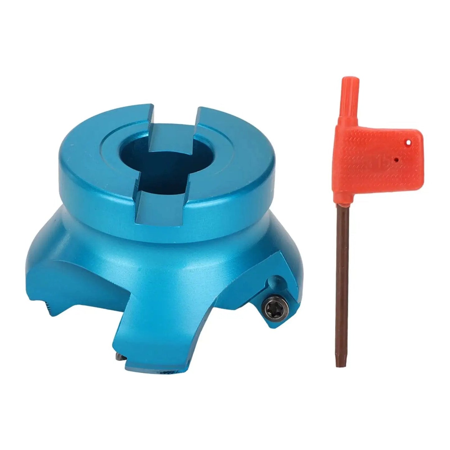 CNC Lathe Face Mill With Four Flutes Pro Grade High Efficiency Milling Cutter For Aluminum Alloy Head Featuring Special Helical Offset Design For Stable Precise Metal Machining