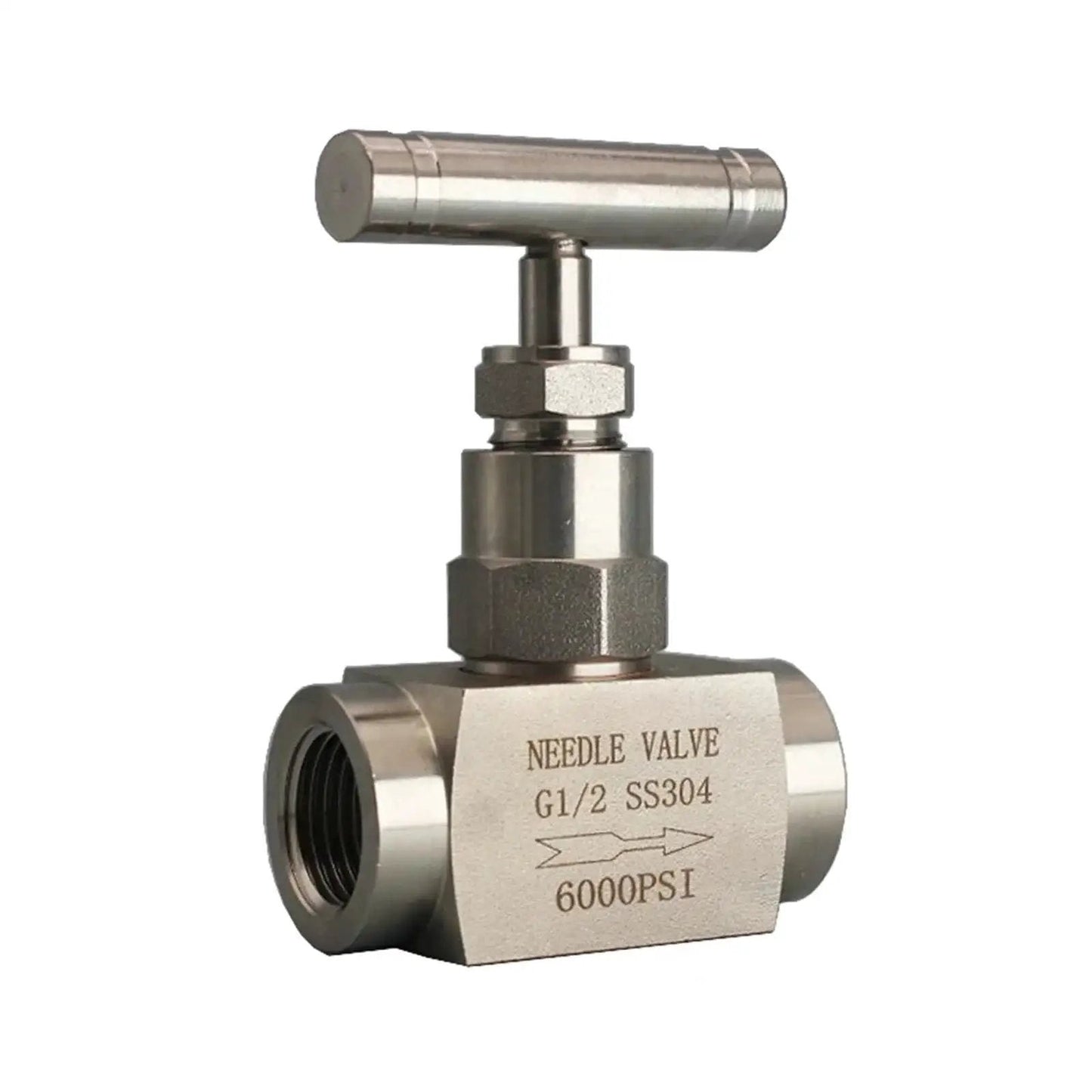 High Pressure Through Plate Instrument Needle Valve Stainless Steel 304/316L For Precise Flow Control One Eighth Inch To One Inch Female Thread